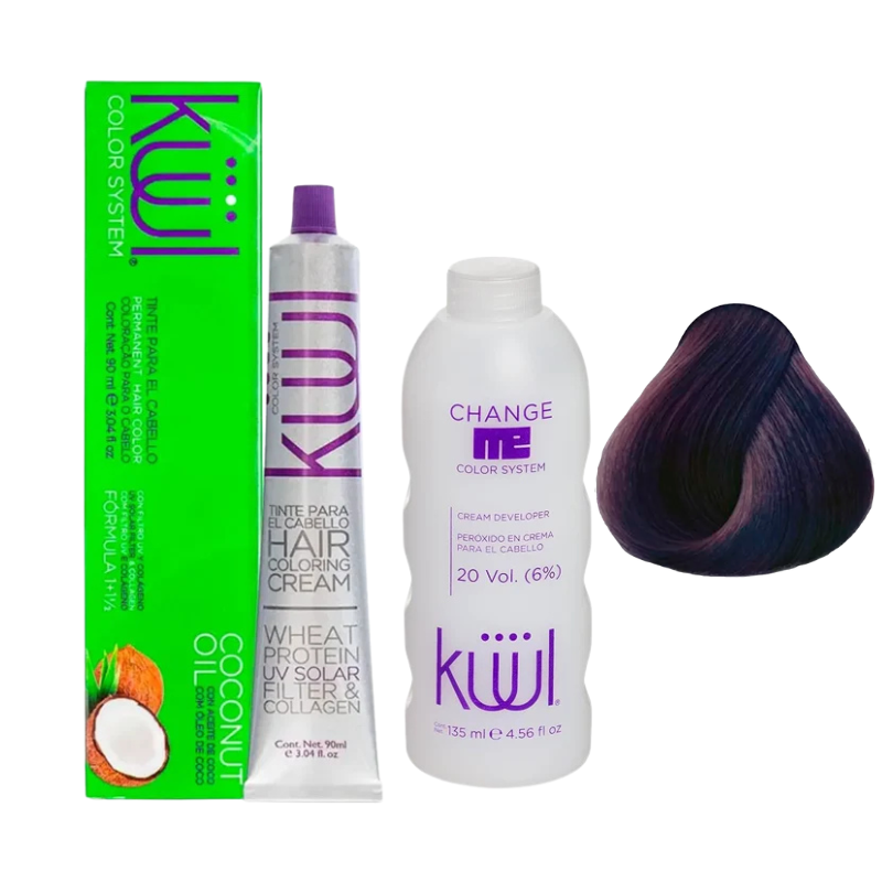 Tinte para Cabello Kuul 1V Negro Violeta 90 g | Color Profesional