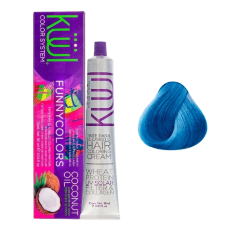 Tinte para Cabello Kuul Funny Colors Azul Neón 90 g